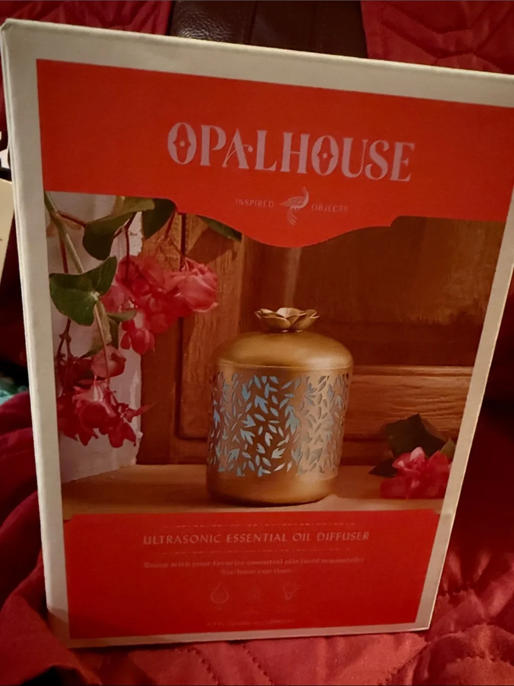 NIB Opalhouse Gold Decorative Ultrasonic Essential Oil Diffuser